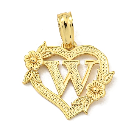 Heart Brass Pendants KK-I714-04G-W-1