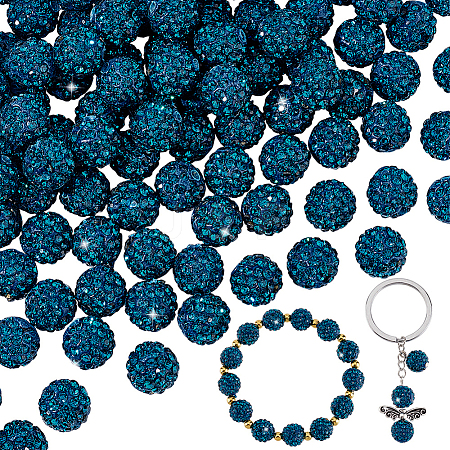 100Pcs Pave Disco Ball Beads RB-PH0001-25E-1