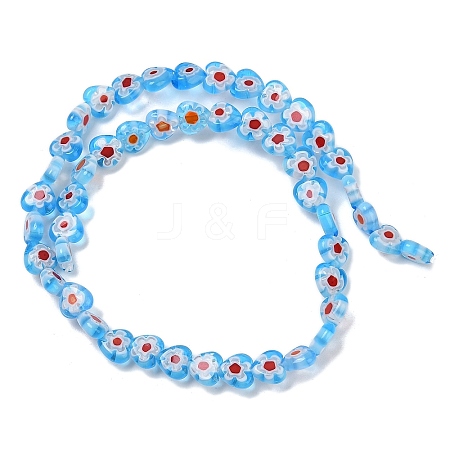 Handmade Millefiori Lampwork Beads Strands LAMP-G166-15G-1