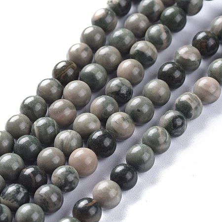 Natural Africa jade Beads Strands G-K416-07-6mm-1