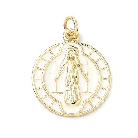 Brass Enamel Pendants KK-H255-05G-02-1