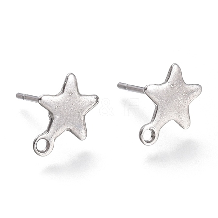 Non-Tarnish 304 Stainless Steel Stud Earring Findings X-STAS-K212-05P-1