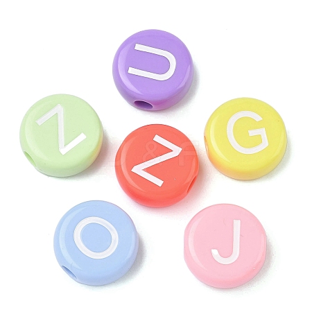 Opaque Acrylic European Beads MACR-K365-01A-1