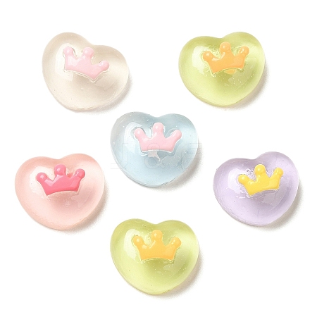 Cartoon Translucent Resin Cabochons RESI-C039-01R-1