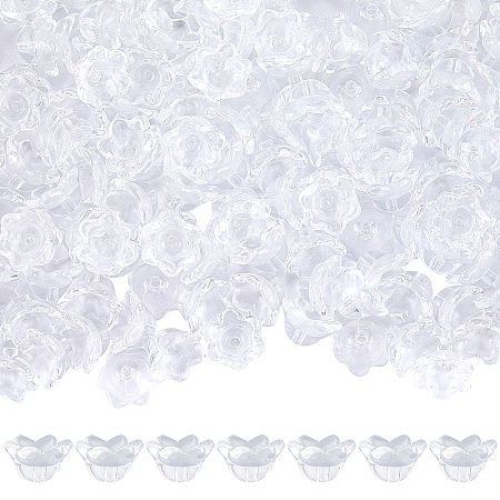 200Pcs Glass Bead Caps for Wind Chimes Making GLAA-SP0001-03B-1