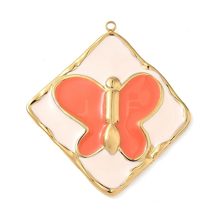 304 Stainless Steel Pendants STAS-H483-43G-03-1