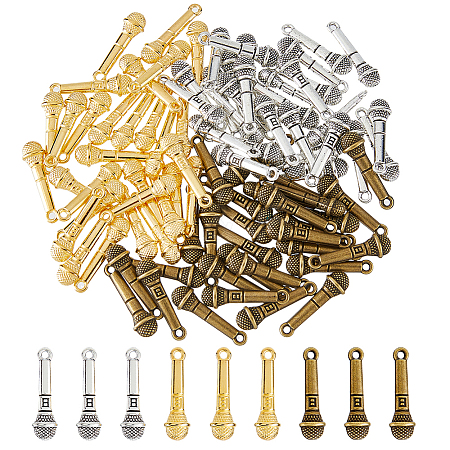 90Pcs 3 Colors Tibetan Style Zinc Alloy Pendants TIBEP-DC0001-49-1