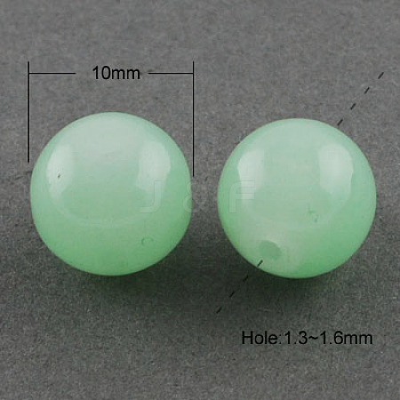 Imitation Jade Glass Beads Strands DGLA-S076-10mm-20-1