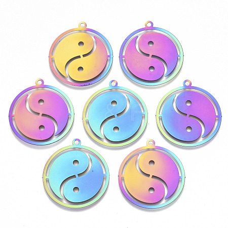 Feng Shui Ion Plating(IP) 201 Stainless Steel Pendants X-STAS-R114-006-1