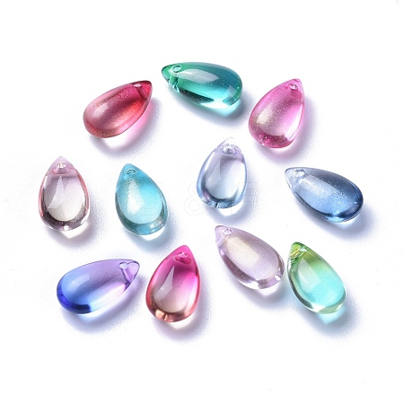 Transparent Glass Charms X-GLAA-O017-01-1