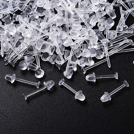 1000Pcs 2 Style Eco-Friendly Plastic Stud Earring Findings KY-YW0001-11-1