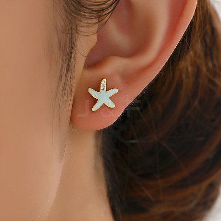 Star Brass and Stylish Stud Earrings for Women JL6271-1