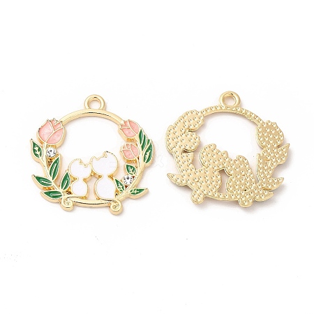 Alloy Enamel Pendants ENAM-C005-29G-02-1