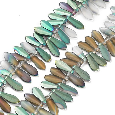 Electroplate Glass Beads Strands EGLA-C005-01A-HP01-1