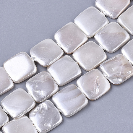 Shell Pearl Beads Strands X-SSHEL-T011-04A-1