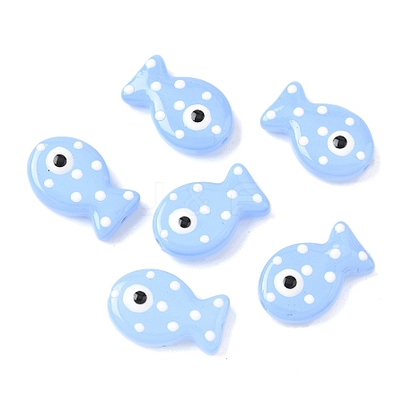 Painted Glass Beads Enamel Beads X-LAMP-D303-04F-1
