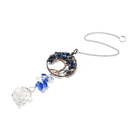 Lapis Lazuli Pendant Decoration LS-AJEW-P098-15P-1