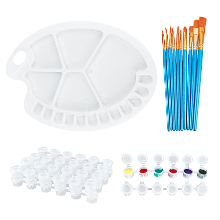 Plastic Paint Palettes with Thumb Hole DIY-GA0001-62-1