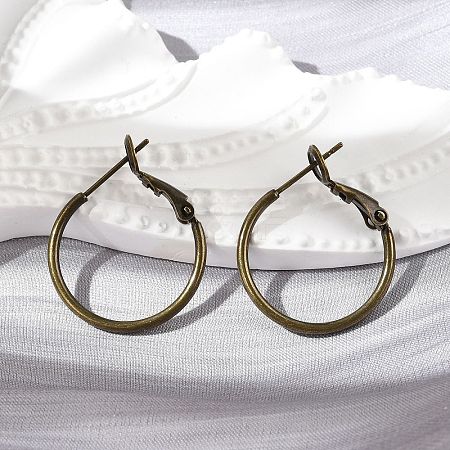 Brass Hoop Earrings KK-I665-26A-AB-1