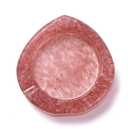 Natural Rose Quartz Ashtray DJEW-F015-08D-1