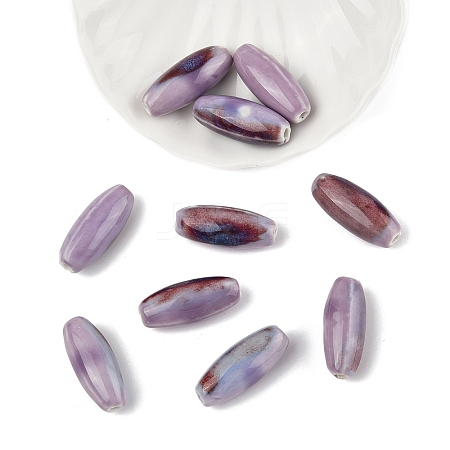 10Pcs Handmade Porcelain Beads PORC-YW0001-34F-1