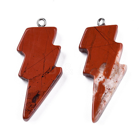 Natural Red Jasper Pendants G-N332-53-A13-1