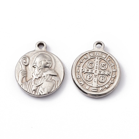 Non-Tarnish 201 Stainless Steel Pendants STAS-C057-23P-1