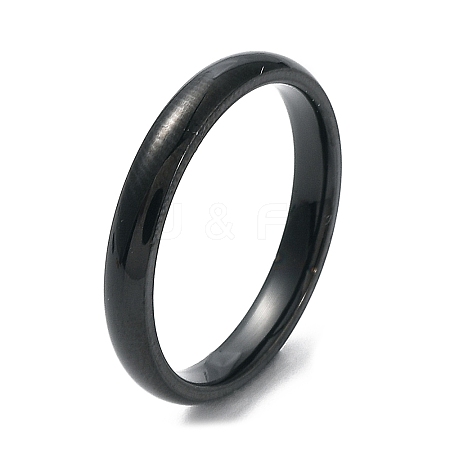 Ion Plating(IP) 304 Stainless Steel Flat Plain Band Rings STAS-I160-D-B-1