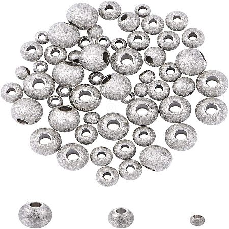 Unicraftale 304 Stainless Steel Textured Spacer Beads STAS-UN0005-53-1