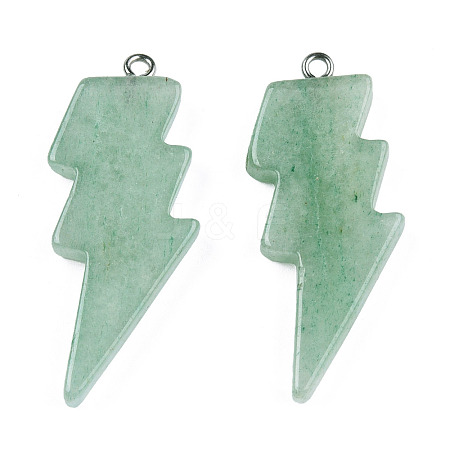 Natural Green Aventurine Pendants G-N332-53-A18-1