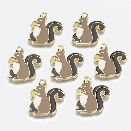 Alloy Enamel Pendants X-ENAM-T011-17KC-RS-1