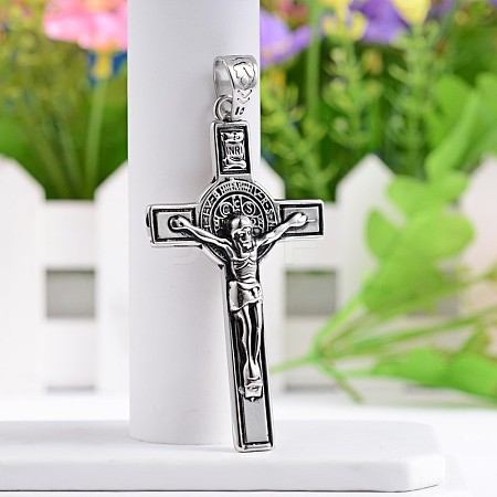 Crucifix Cross 304 Stainless Steel Big Pendants STAS-M206-96AS-1