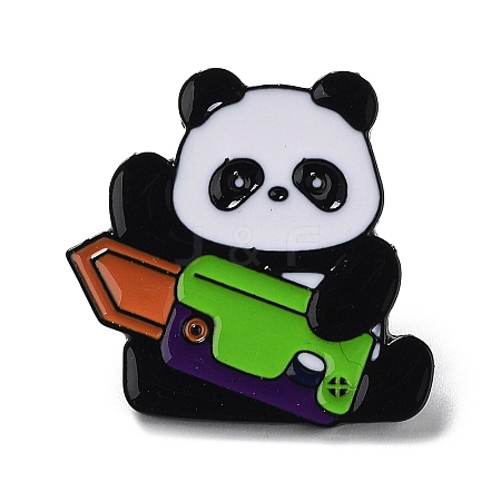Radish Knife & Panda Enamel Pins JEWB-H015-02EB-02-1