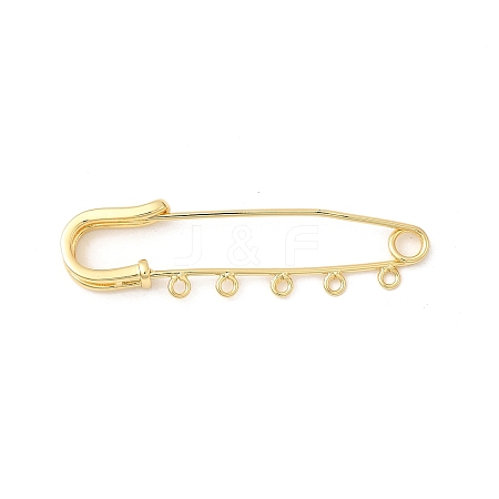 Brass Brooch Findings KK-I364-37G-1