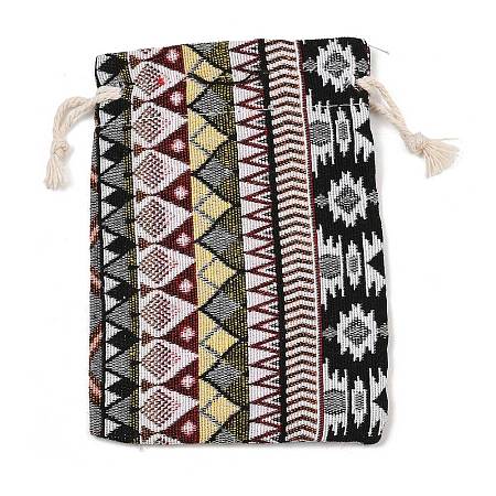 Ethnic Printed Polycotton Drawstring Storage Bags FB-CBA307F-01D-1