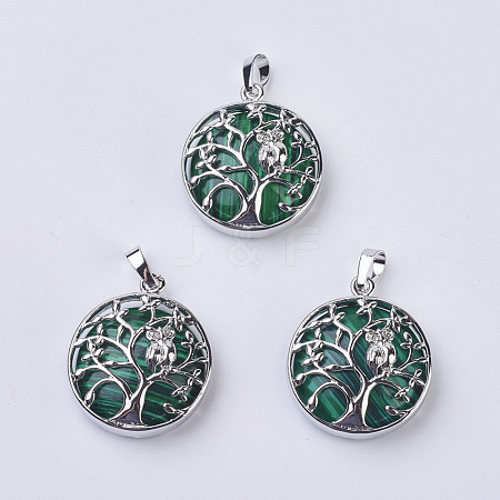 Malachite Pendants G-K234-E17-1