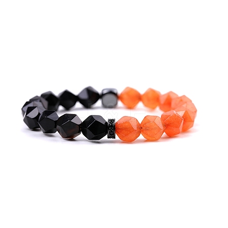 Black Onyx Stretch Bracelets PW-WG53FF8-02-1