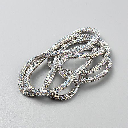 PVC Cord with Rhinestone FIND-WH0139-449B-1