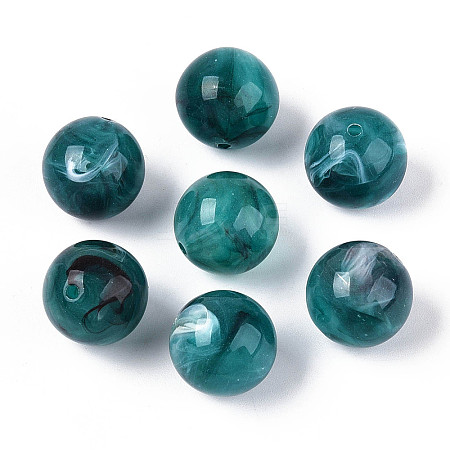 Round Acrylic Imitation Gemstone Beads OACR-R029-16mm-17A-1