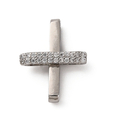 Brass Micro Pave Cubic Zirconia Pendants KK-Q070-01E-P-1