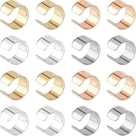 80Pcs 4 Colors 304 Stainless Steel Ear Cuff Findings STAS-UN0023-17-1