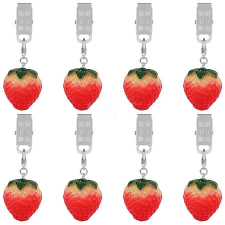 8Pcs Resin Imitation Fruit Tablecloth Weights HJEW-SW00128-01-1