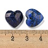 Dyed Natural Lapis Lazuli Faceted Heart Charms G-G123-01K-3