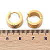 304 Stainless Steel Polishing Effect Hoop Earrings EJEW-M001-36G-5