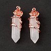 Natural Quartz Crystal Pointed Pendants G-L524-13RG-03-2