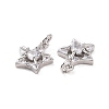 Rack Plating Brass Micro Pave Cubic Zirconia Charms KK-C008-34P-3