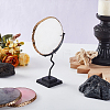 Moon Shaped Alloy Crystal Ball Holder PALLOY-WH0816-007EB-4
