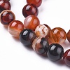 Natural Striped Agate/Banded Agate Beads Strands G-I261-C05-8mm-3
