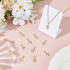 12Pcs Brass Micro Pave Clear Cubic Zirconia Pendants KK-ME0001-52-4