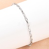 201 Stainless Steel Rectangle Link Chains Chain Bracelets for Women BJEW-G767-01C-P-1